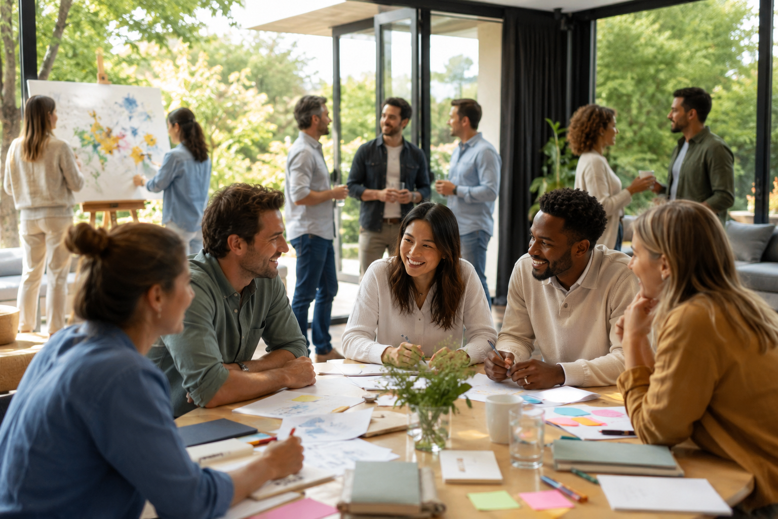 Team building en extérieur à Londres avec une équipe d'entreprise lors d'un événement organisé par Vogue Agence