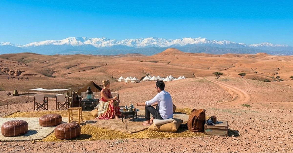 Le désert d'Agafay près de Marrakech, cadre d'incentive et de team building pour un séminaire d'entreprise