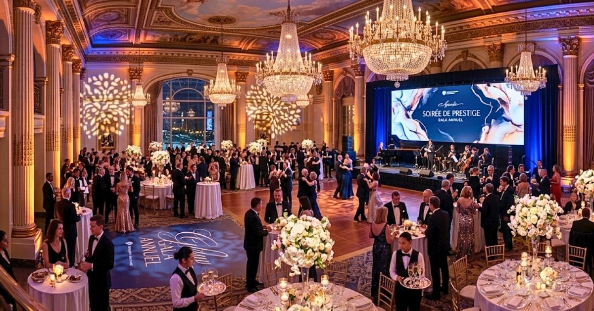 Soirée d'anniversaire d'entreprise de prestige, célébration organisée par une agence événementielle
